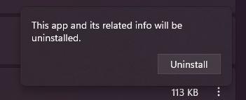アンインストールを確認する